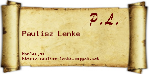 Paulisz Lenke névjegykártya